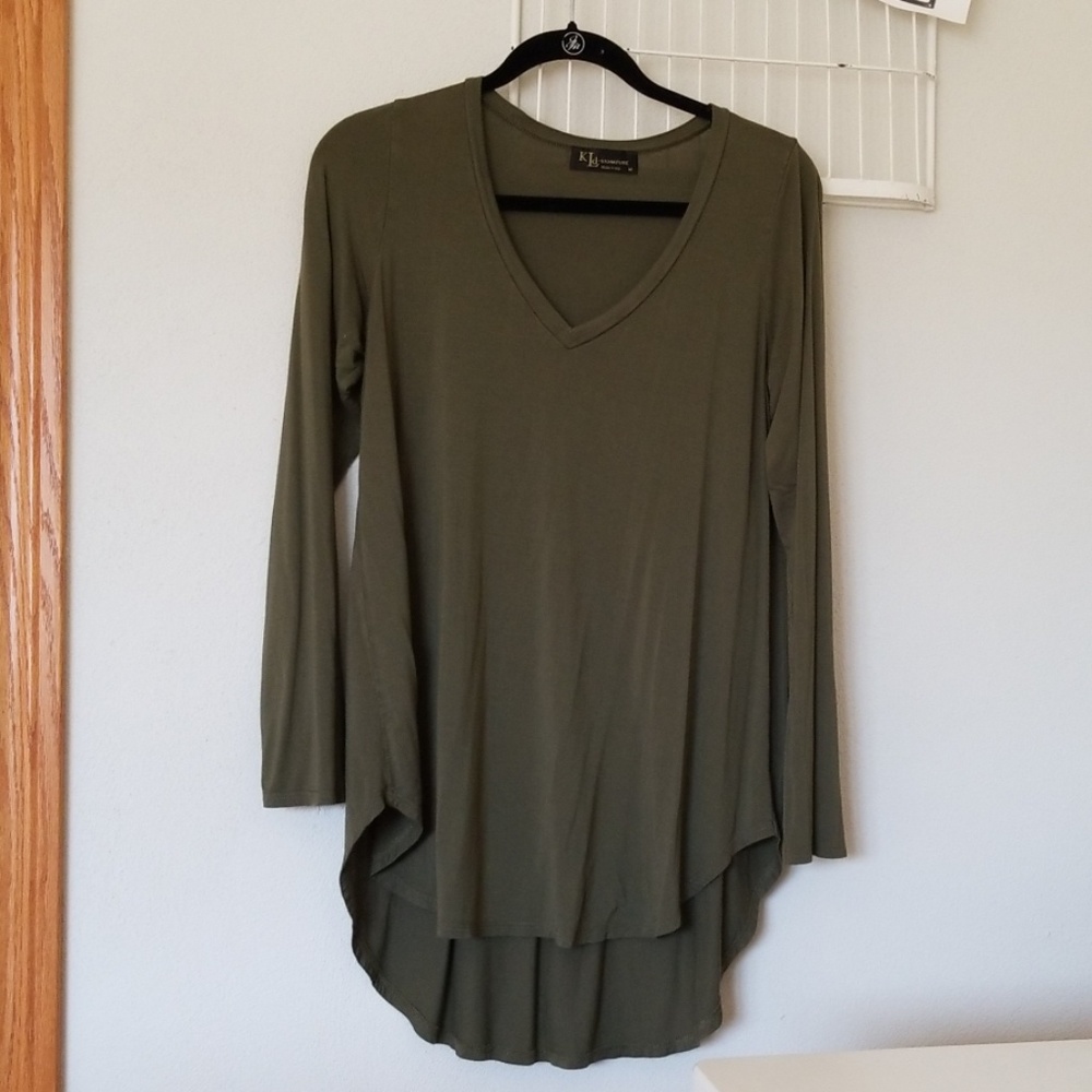 Olive V Neck Tunic